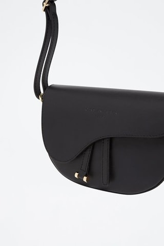 Mala a tiracolo em couro Kena - Prateado e preto