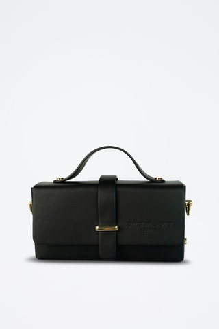 Mala a tiracolo de couro Claude - Preto