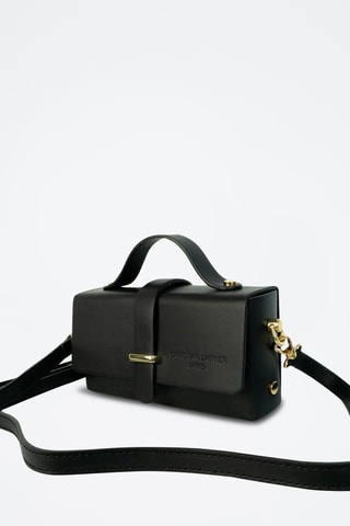 Mala a tiracolo de couro Claude - Preto