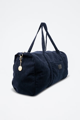 Mala de ombro em couro Halo - Azul-marinho