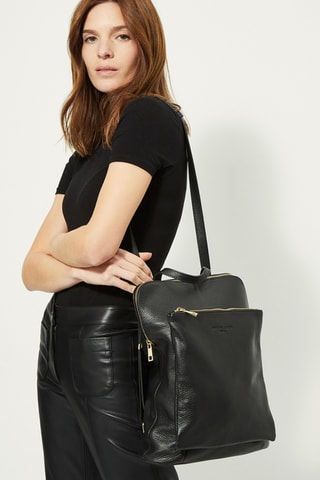 Mochila em couro Milana - Preto