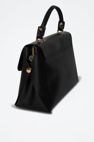 Mala a tiracolo de couro Diane - Preto