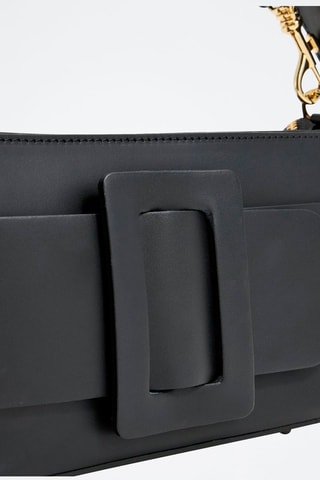 Mala a tiracolo de couro Selah - Preto