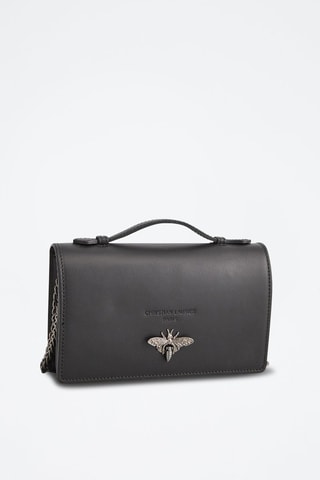 Mala a tiracolo em couro Stacy - Preto