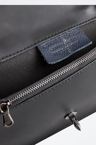 Mala a tiracolo em couro Stacy - Preto