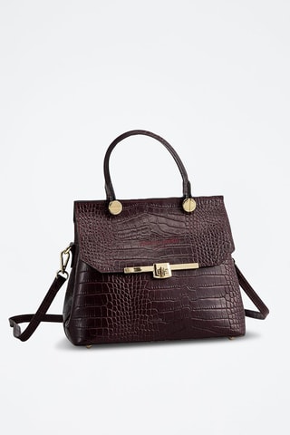 Mala a tiracolo de couro Emy - Bordô