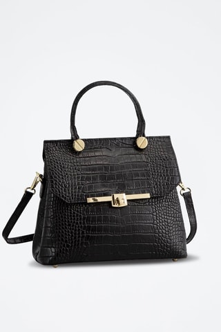 Mala a tiracolo em couro Emy - Preto