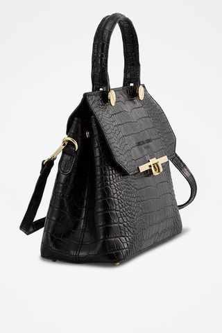 Mala a tiracolo em couro Emy - Preto