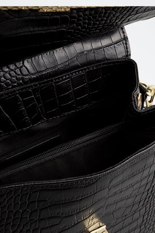 Mala a tiracolo em couro Emy - Preto