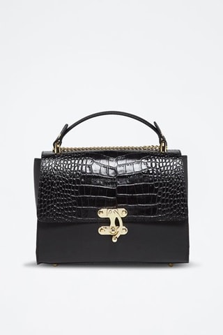 Mala em couro Sia - Preto