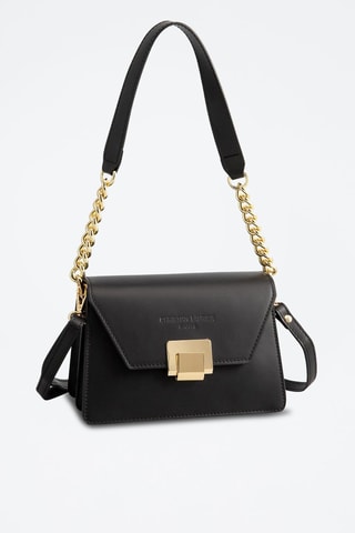 Mala a tiracolo em couro Ava - Preto