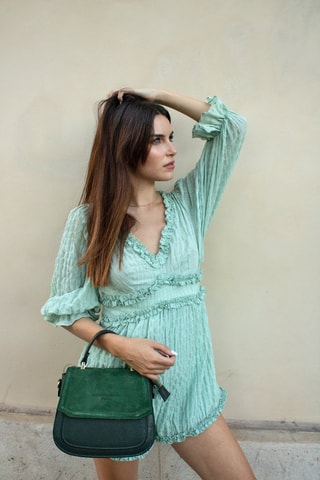 Mala de couro Lali - Verde