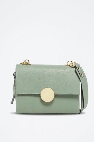 Mala a tiracolo em couro Laurel - Verde-claro