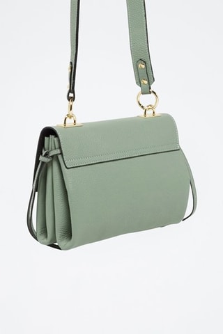 Mala a tiracolo em couro Laurel - Verde-claro
