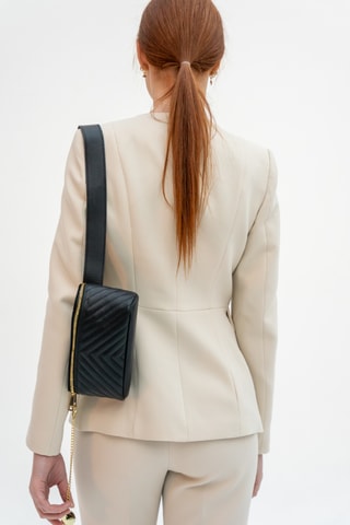 Bolsa de cintura em couro Manel - Preto