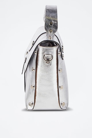 Mala em couro Paty - Prateado