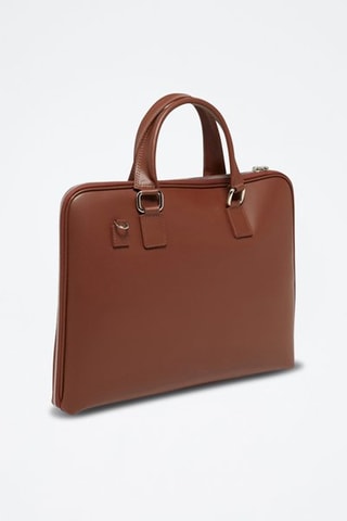 Porta-documentos em couro Jimi - Castanho