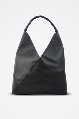 Mala de ombro em couro Celia - Preto