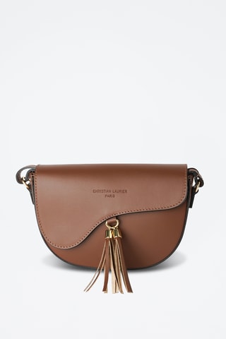 Mala a tiracolo de couro Kena - Castanho - Castanho