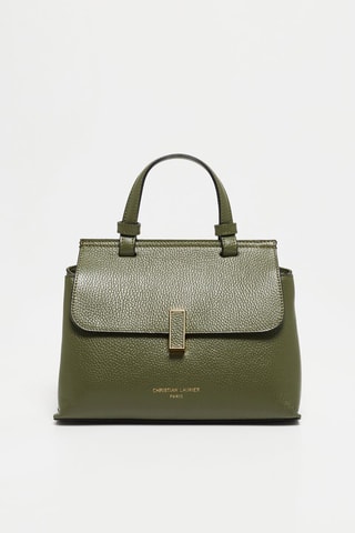 Mala a tiracolo de couro Ciara Caqui - Verde