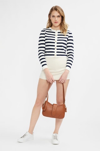 Mala a tiracolo de couro Jenna - Camel