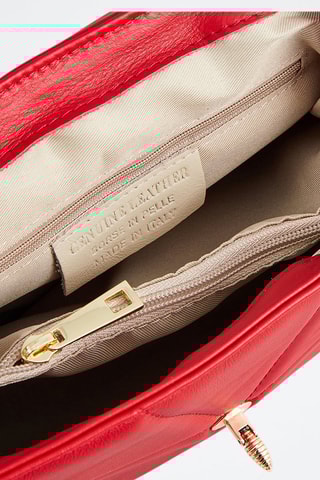 Mala a tiracolo em couro Louise - Vermelho