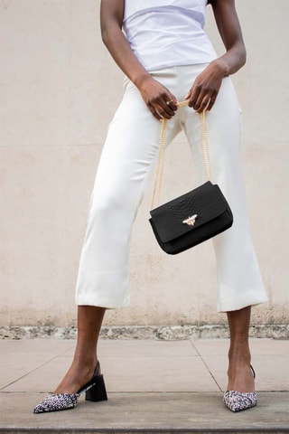 Mala a tiracolo em couro Hera - Preto