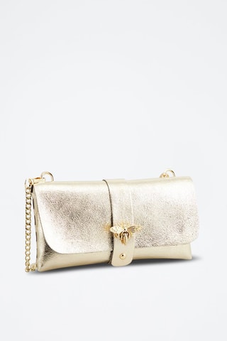 Mala a tiracolo em couro Ivy - Dourado