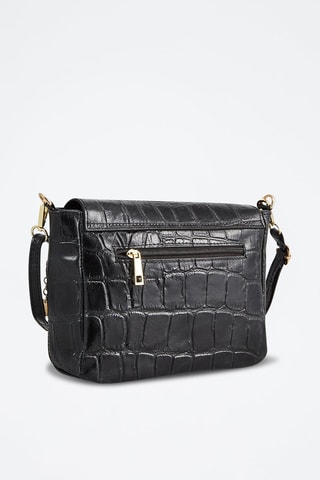 Mala a tiracolo em couro Flory - Preto