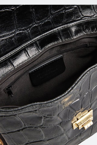 Mala a tiracolo em couro Flory - Preto