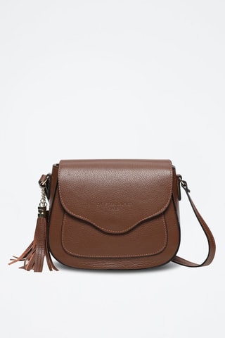 Mala a tiracolo de couro Ina - Castanho