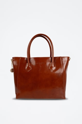 Mala shopper em couro Aurora - Camel