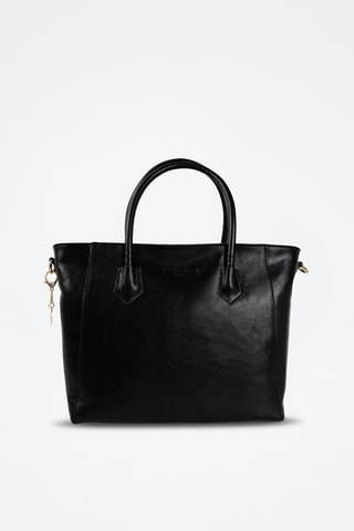 Mala shopper em couro Aurora - Preto