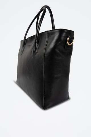 Mala shopper em couro Aurora - Preto