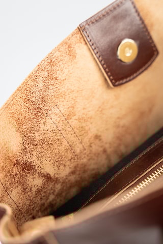 Mala de ombro em couro Costa - Camel