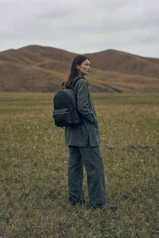 Mochila em couro Libre - Preto