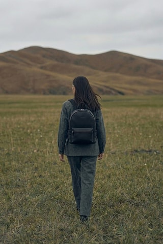 Mochila em couro Libre - Preto