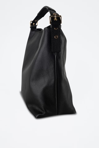 Mala de ombro em couro Orient - Preto