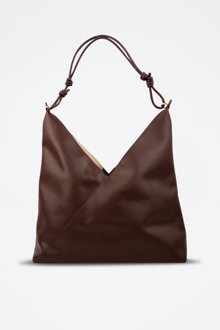 Mala de ombro em couro Gwen - Toupeira