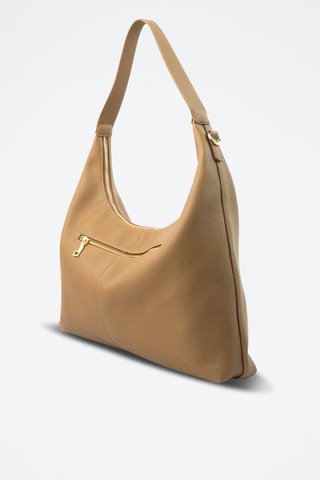 Mala de ombro em couro Alix - Toupeira