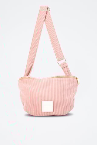 Bolsa de cintura em bombazina Cyra - Rosa