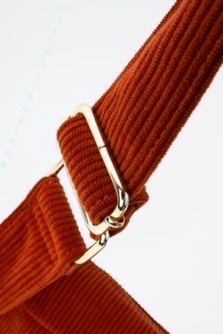 Bolsa de cintura em bombazina Cyra - Vermelho