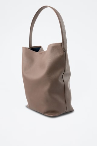 Mala de ombro em couro Dune - Toupeira