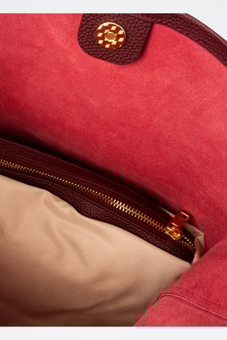 Mala de ombro em couro Dune - Bordô