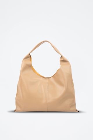 Mala de ombro em couro Azza - Toupeira