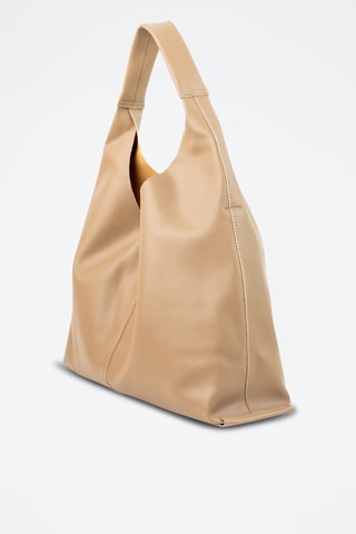 Mala de ombro em couro Azza - Toupeira