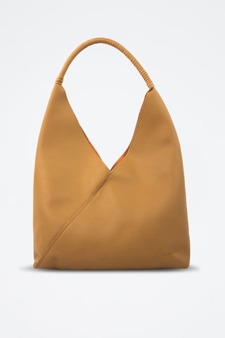 Mala de ombro em couro Celia - Toupeira