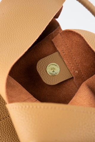 Mala de ombro em couro Celia - Toupeira