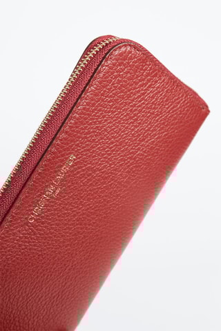 Carteira de couro Hania - Vermelho-escuro