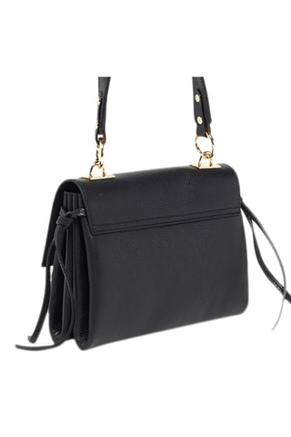 Mala a tiracolo em couro Laurel - Preto